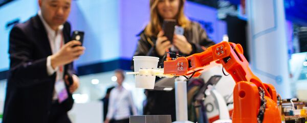 Expoziţie, industria mobilă, Barcelona. Выставка мобильной индустрии Mobile World Congress в Барселоне - Sputnik Moldova