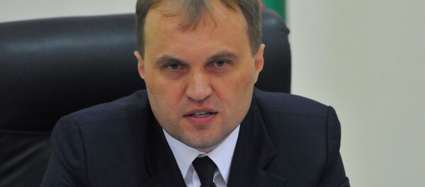 Президент Приднестровской Молдавской Республики Евгений Шевчук на пресс-конференции членов правительства ПМР - Sputnik Молдова