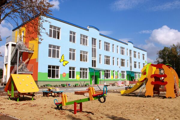 Новый детский сад, построенный в рамках программы помощи Новый детский сад, построенный в рамках программы помощи - Sputnik Молдова