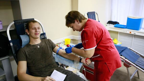 Сдача крови в агентстве РИА Новости - Sputnik Молдова