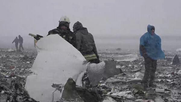 Спасатели собирали засыпанные снегом обломки Boeing 737-800  в Ростове-на-Дону - Sputnik Молдова