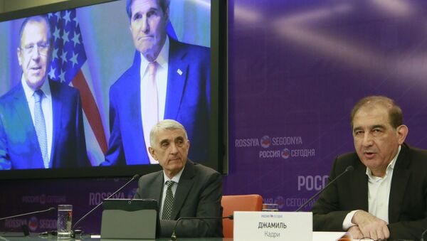 Пресс-конференция участника межсирийских переговоров в Женеве Кадри Джамиля - Sputnik Молдова