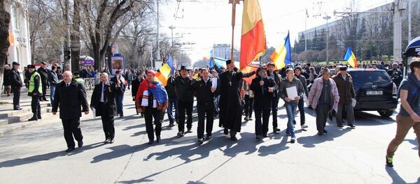 Марш унионистов в Кишиневе, 27 марта 2016 - Sputnik Молдова