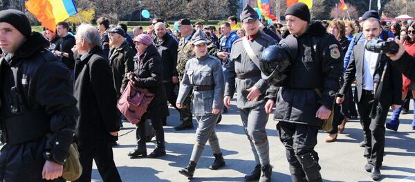 Марш унионистов 27 марта, шествие - Sputnik Moldova