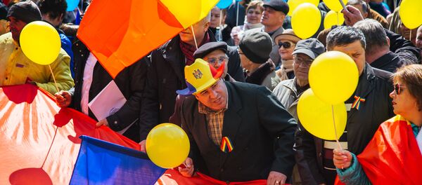 Марш унионистов 27 марта - Sputnik Молдова