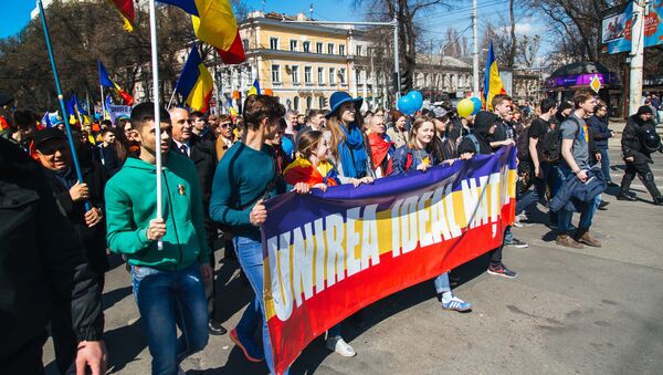 Марш унионистов 27 марта - Sputnik Moldova