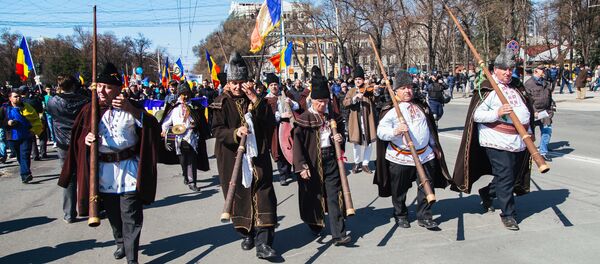 Марш унионистов 27 марта - Sputnik Moldova