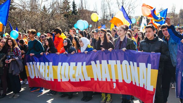 Марш унионистов 27 марта - Sputnik Молдова