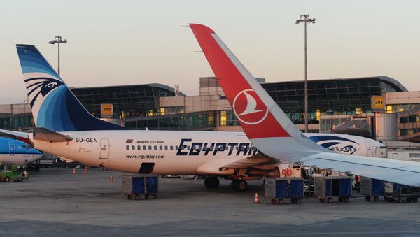 Самолет авиакомпании Egyptair в аэропорту. Архивное фото - Sputnik Moldova