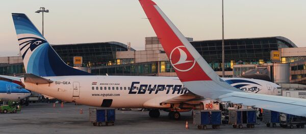Самолет авиакомпании Egyptair в аэропорту. Архивное фото - Sputnik Moldova