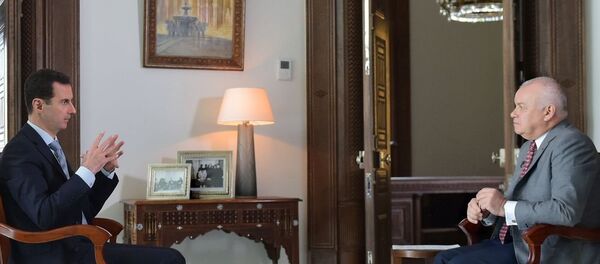 Интервью президента Сирии Б. Асада гендиректору МИА Россия сегодня Д. Киселеву - Sputnik Молдова