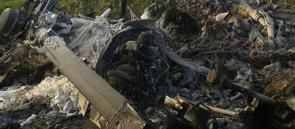 Сбитый войсками НКР азербайджанский вертолет Сбитый войсками НКР азербайджанский вертолет - Sputnik Молдова