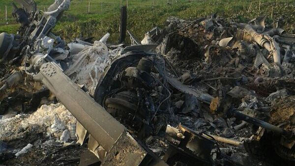 Сбитый войсками НКР азербайджанский вертолет - Sputnik Молдова