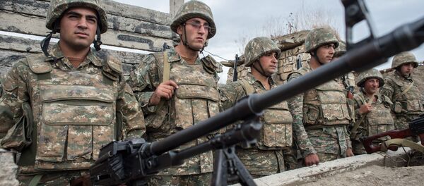 Troops in the zone of the Nagorno-Karabakh conflict - Sputnik Moldova-România