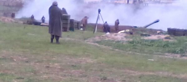 Кадры из зоны боевых действий на карабахско-азербайджанской границе - Sputnik Moldova-România