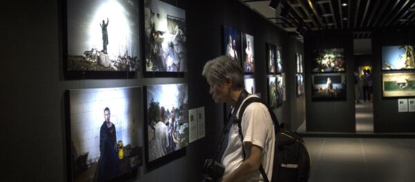 Посетитель на выставке международного конкурса фотожурналистики CHIPP. Архивное фото Посетитель на выставке международного конкурса фотожурналистики CHIPP. Архивное фото - Sputnik Молдова