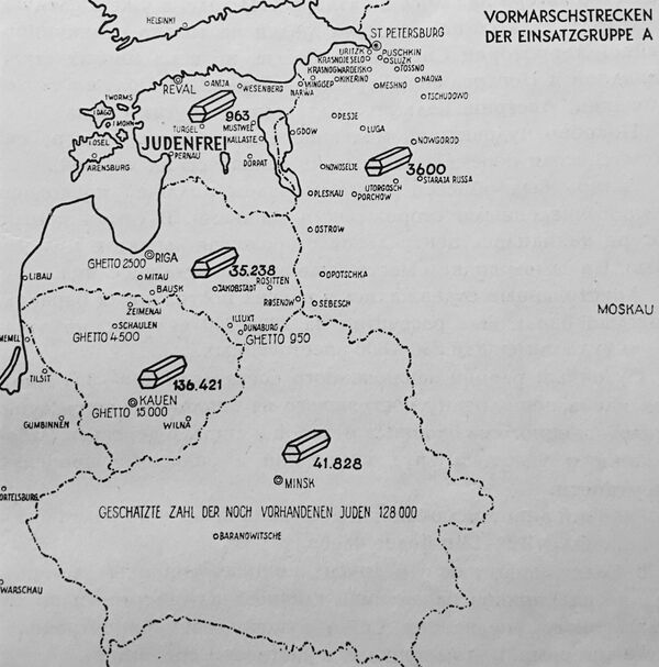 Карта деятельности Айзатцгруппы А. Некоторые территории помечены Свободны от евреев. - Sputnik Молдова