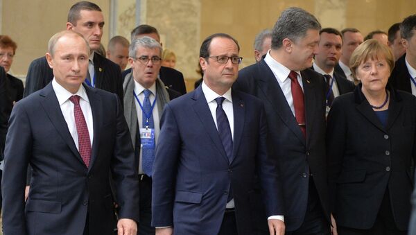 Переговоры лидеров России, Германии, Франции и Украины в Минске - Sputnik Молдова