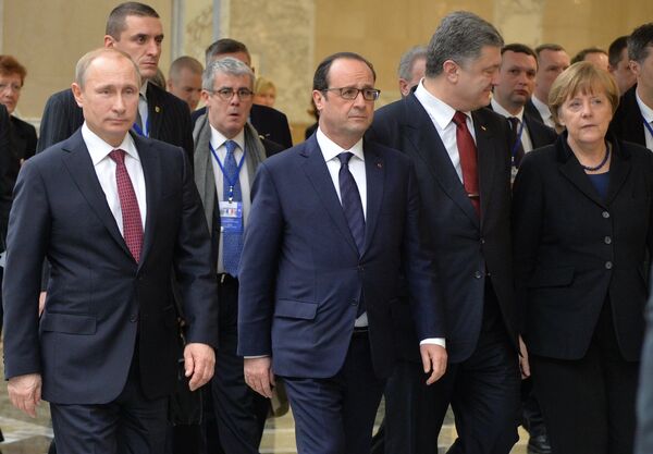 Переговоры лидеров России, Германии, Франции и Украины в Минске Переговоры лидеров России, Германии, Франции и Украины в Минске - Sputnik Молдова