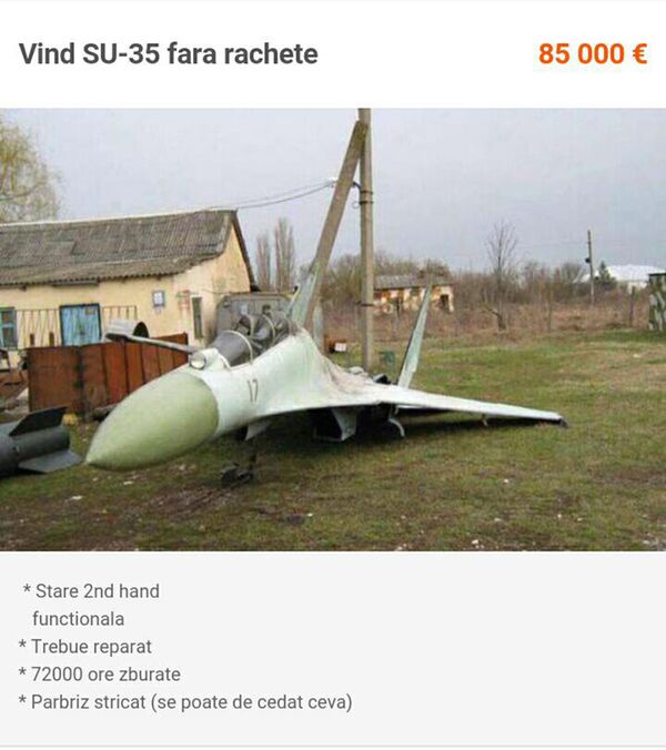Anunț de vînzare a unui Su-35. Anunț de vînzare a unui Su-35. - Sputnik Moldova