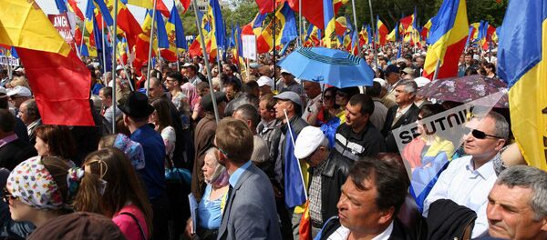 Протест 24 апреля 2016 protest poliție - Sputnik Moldova