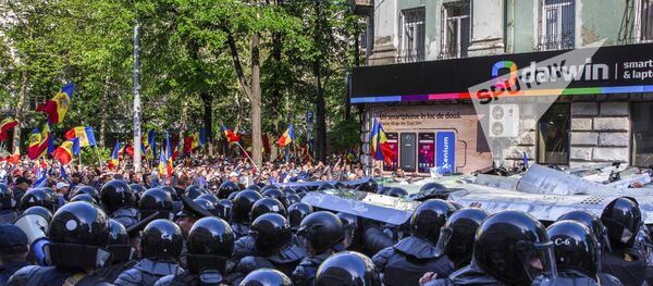 Протест 24 апреля 2016 protest poliție - Sputnik Moldova
