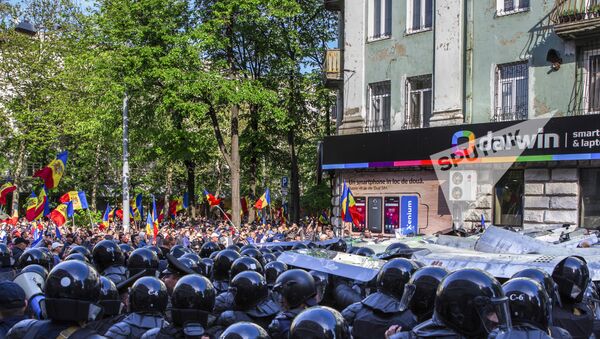 Протест 24 апреля 2016 protest poliție - Sputnik Moldova