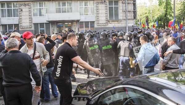 Протест 24 апреля 2016 protest poliție - Sputnik Moldova