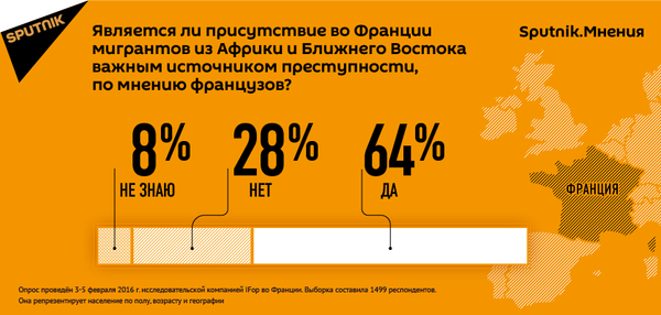 Французы считают мигрантов значимым источником преступности - Sputnik Молдова