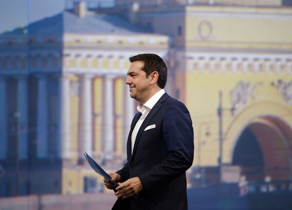 Премьер-министр Греции Алексис Ципрас на пленарном заседании в рамках XIX Петербургского экономического форума - Sputnik Молдова