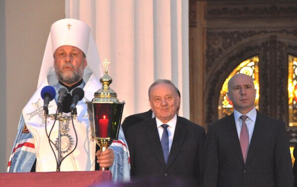 На церемонии присутствовали и.о. президента страны Николай Тимофти и глава правительства Павел Филип - Sputnik Молдова