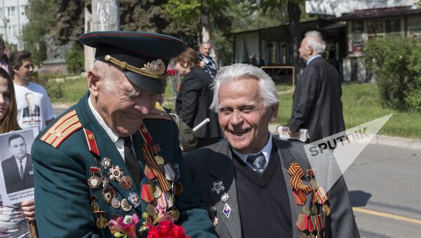 PCRM ПКРМ марш ветеран ВОВ marș veteran - Sputnik Moldova