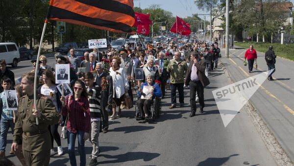 PCRM ПКРМ марш ветеран ВОВ marș veteran - Sputnik Молдова