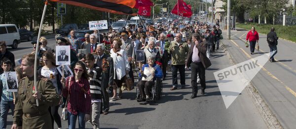 PCRM ПКРМ марш ветеран ВОВ marș veteran - Sputnik Moldova