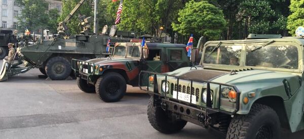Военная техника США в центре Кишинева - Sputnik Молдова