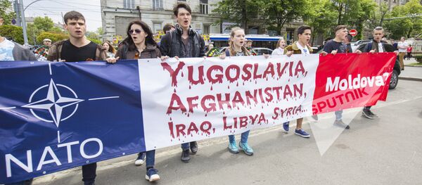 Протесты против присутствия военных США в Кишиневе - Sputnik Moldova