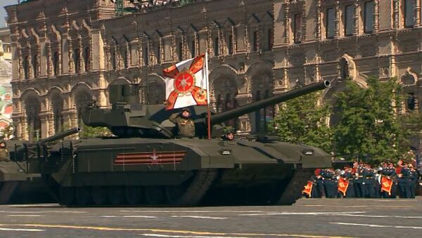 ВИДЕО_Танк Т-14 Армата и другая военная техника на параде Победы в Москве - Sputnik Молдова