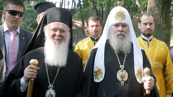 Патриарх Варфоломей І, патриарх Алексий II - Sputnik Moldova-România