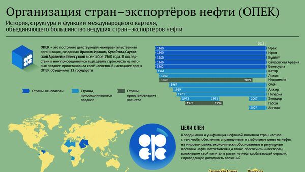 ОПЕК: участники, политика и динамика цен на нефть - Sputnik Молдова