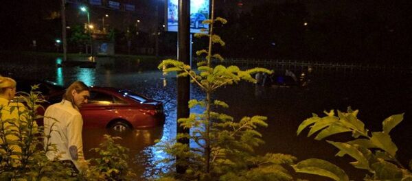 Автомобиль Анишоары Логин под водой - Sputnik Moldova