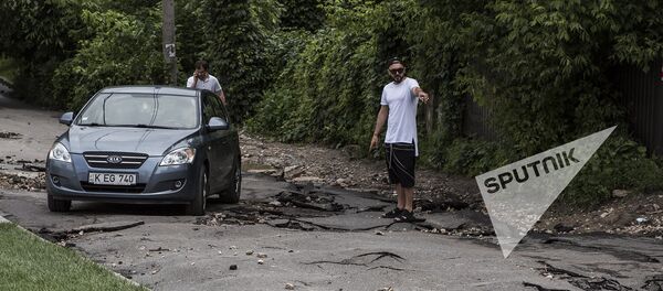 Последствия дождя в Кишиневе (ул. Тимиш) - Sputnik Moldova