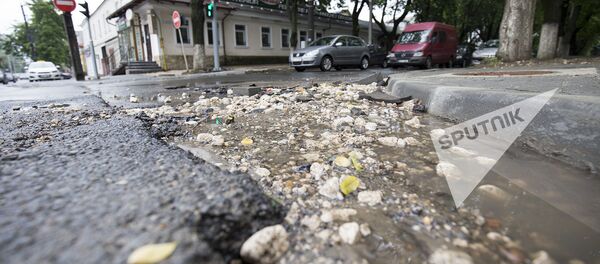 улица Василе Александри после дождя улица Василе Александри после дождя - Sputnik Молдова