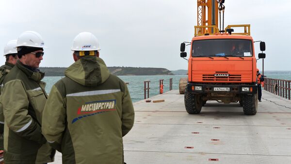Строительство Керченского моста в Крыму - Sputnik Молдова
