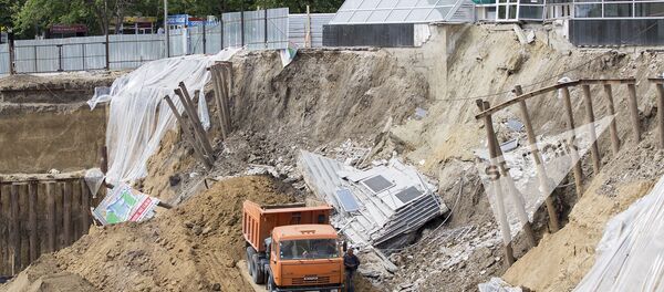 На Рышкановке обвалился участок земли - Sputnik Moldova