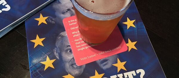 Brexit themed beermats and magazines in JD Wetherspoon's pub, Edinburgh, Scotland. Brexit themed beermats and magazines in JD Wetherspoon's pub, Edinburgh, Scotland. - Sputnik Moldova