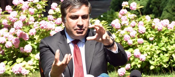 Председатель Одесской областной государственной администрации Михаил Саакашвили на пресс-конференции - Sputnik Молдова