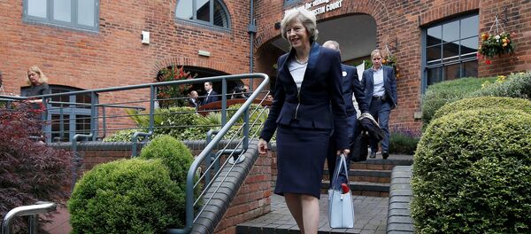 Britain's Home Secretary Theresa May arrives to speak during her Conservative party leadership campaign at the Institute of Engineering and Technology in Birmingham, England, Britain July 11, 2016 - Sputnik Moldova