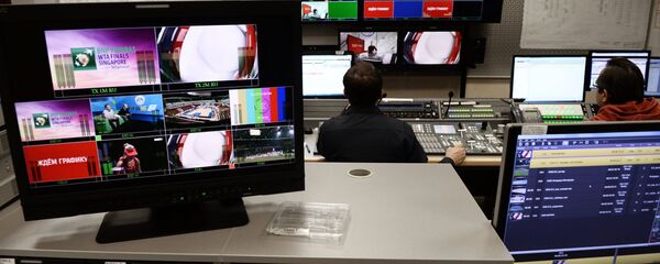 Аппаратная эфира ньюсрума телеканала Матч ТВ. Аппаратная эфира ньюсрума телеканала Матч ТВ. - Sputnik Молдова