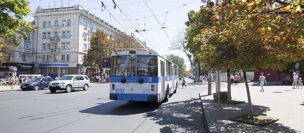 Дорожный знак у здания мэрии Кишинева - Sputnik Moldova