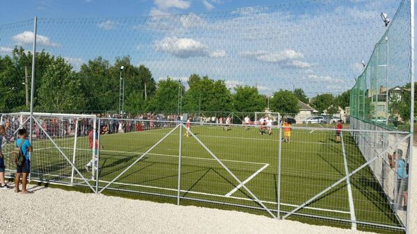 Открытие спортивной площадки для мини-футбола в городе Оргеев - Sputnik Молдова